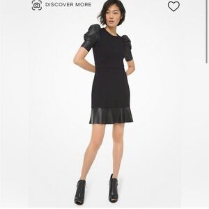Michael Kors Black Ruffle Hem Dress